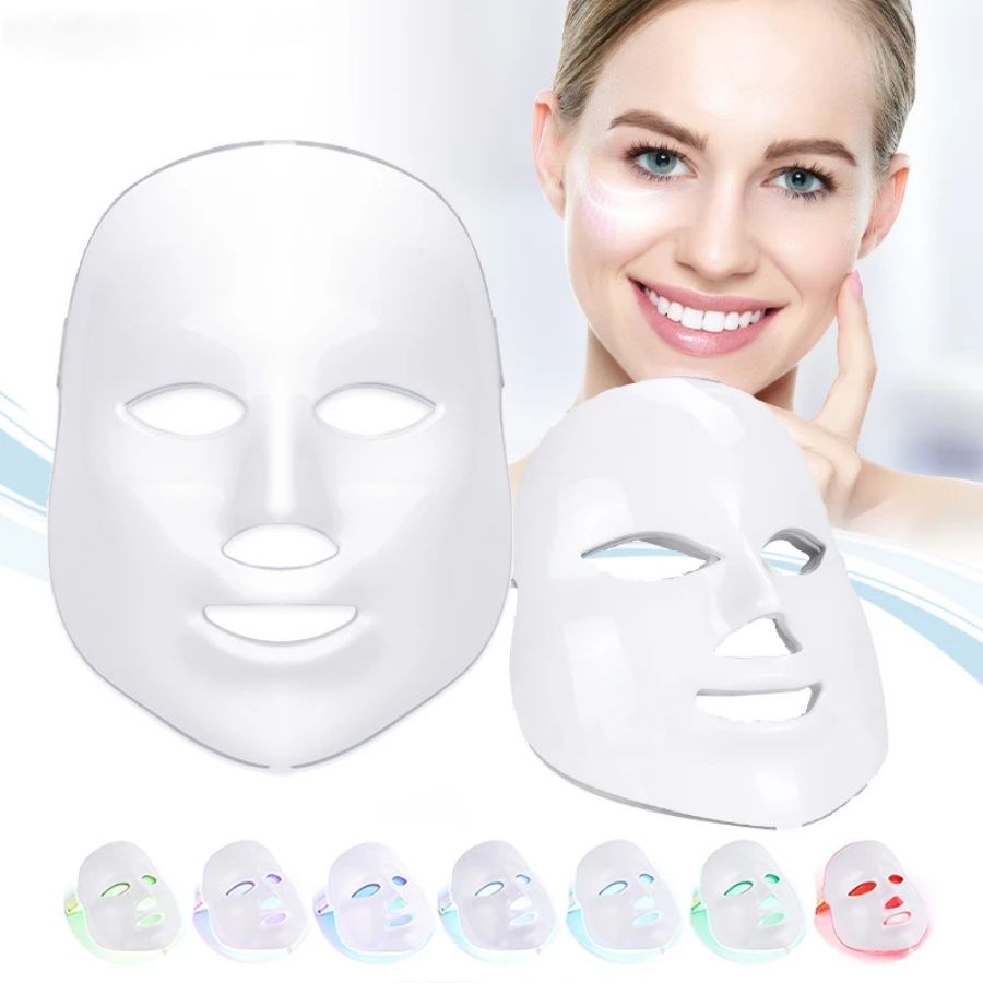 Light Therapy LED Face Mask, 7 Color 149 LEDs Photon Face Mask