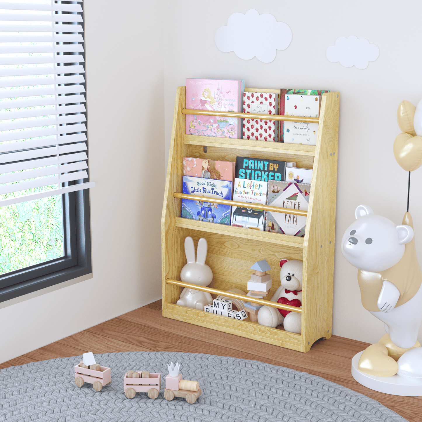 3 Tier Kids Book Shelf, Kids Book Rack