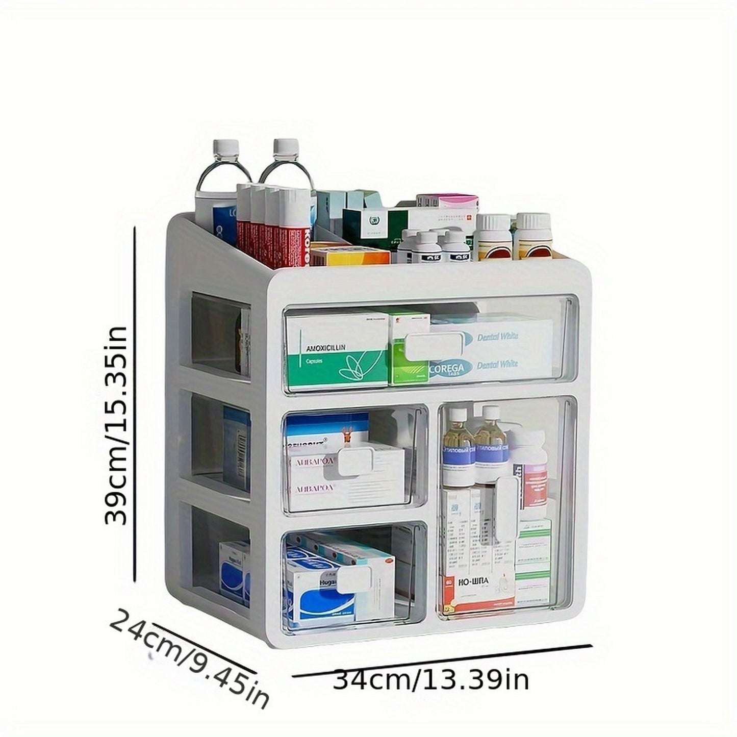 Large capacity family medicine box