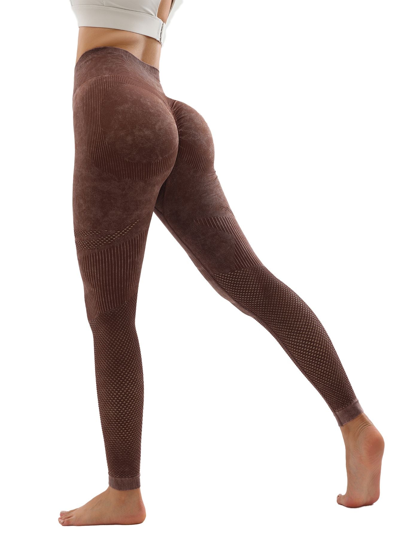 Women's Hollow Wide Band, High Waist Sports Leggings