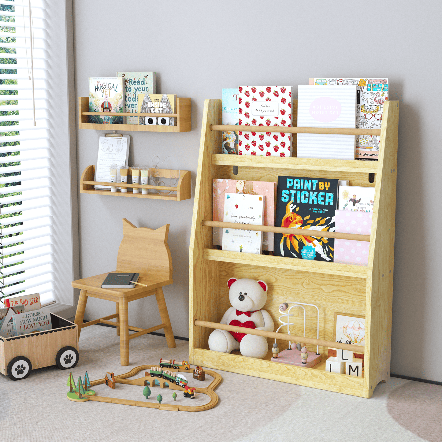 3 Tier Kids Book Shelf, Kids Book Rack