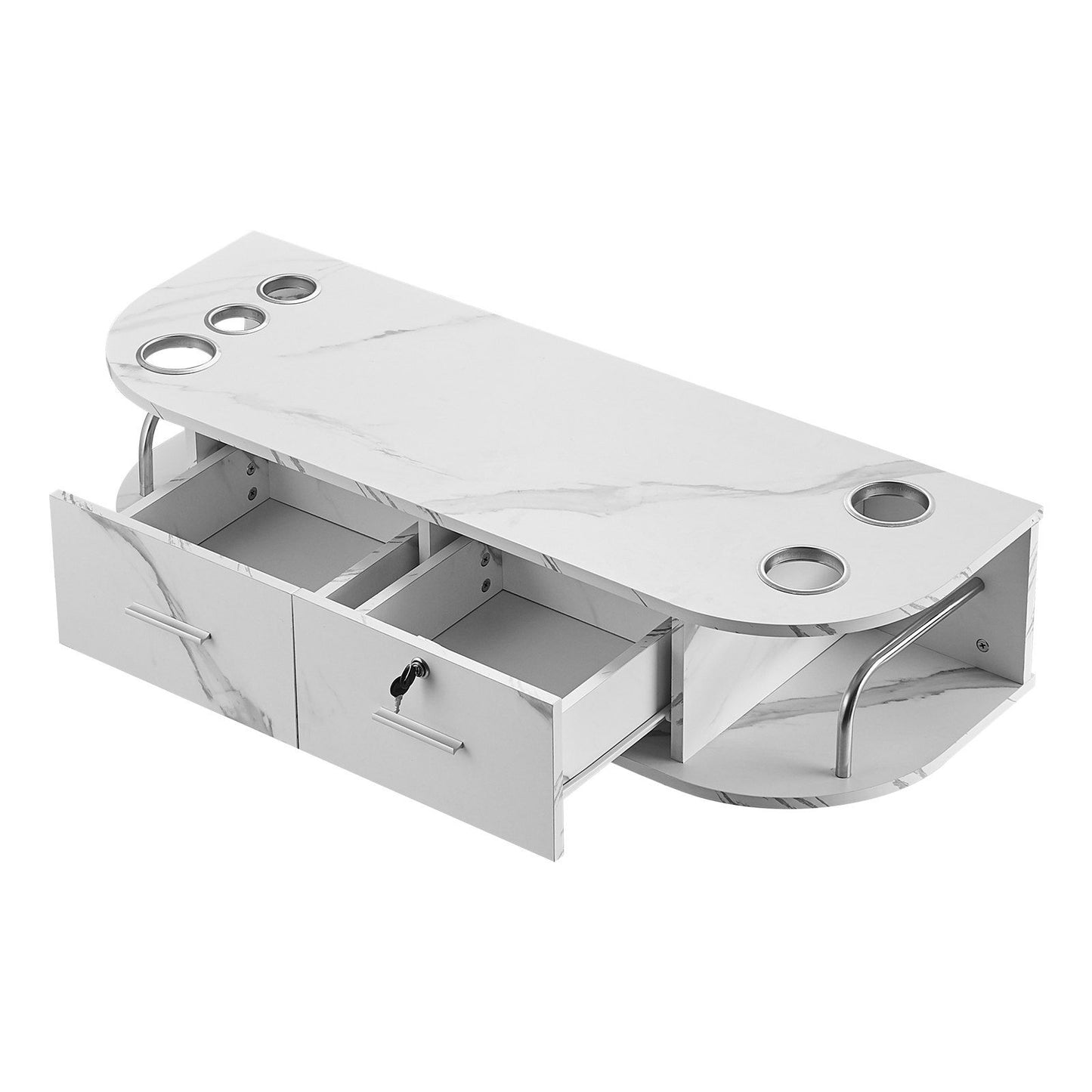Wall Mount Styling Station, Marble White