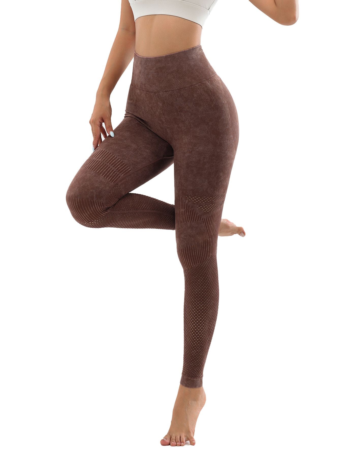 Women's Hollow Wide Band, High Waist Sports Leggings