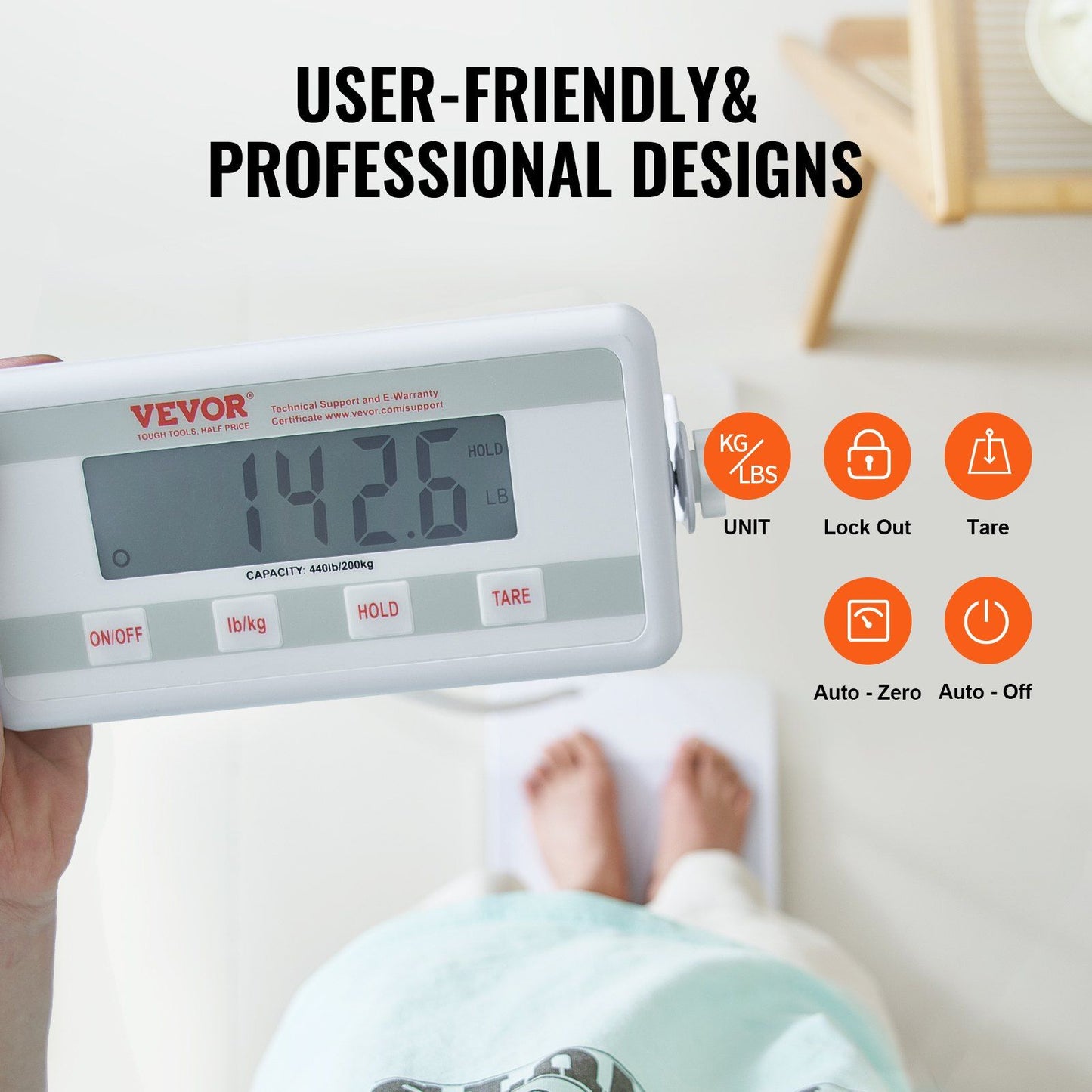 Portable Medical Scale Digital Physician Scale for Weighing 440LB Capacity