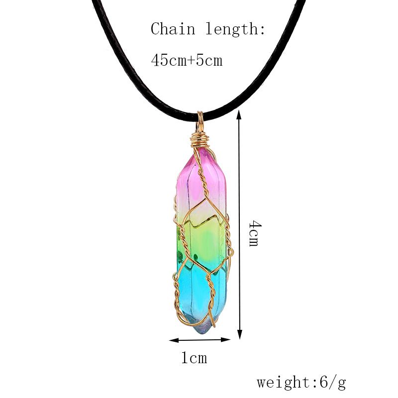 Women's Transparent Geometric Crystal Necklace