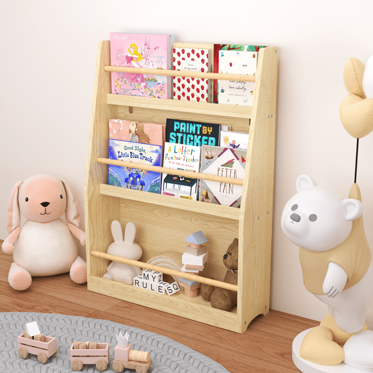 3 Tier Kids Book Shelf, Kids Book Rack