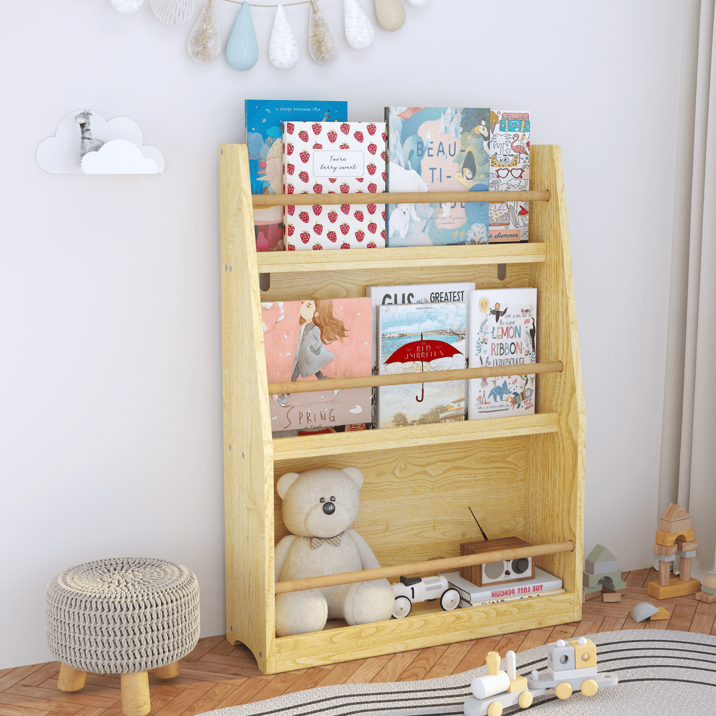 3 Tier Kids Book Shelf, Kids Book Rack
