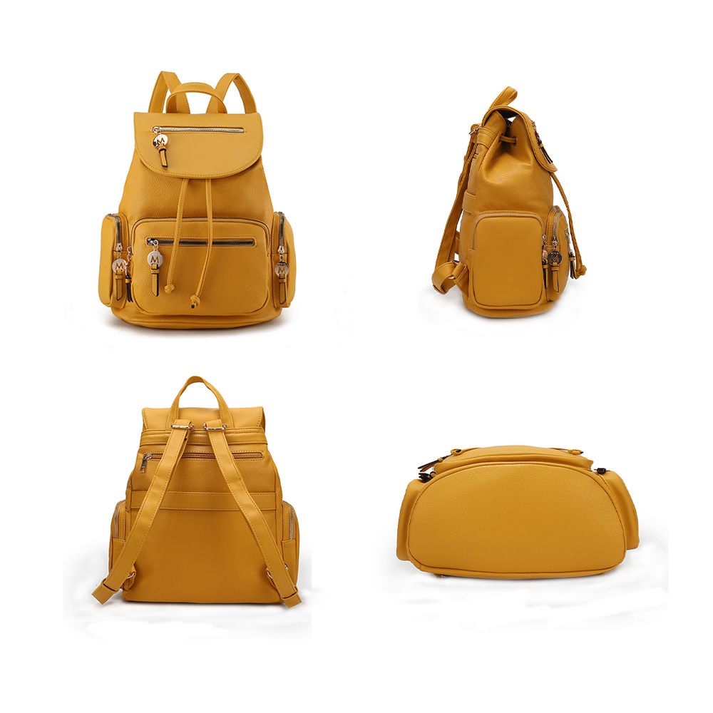 MKF Collection Ivanna Oversize Vegan-Leather Backpack Purse
