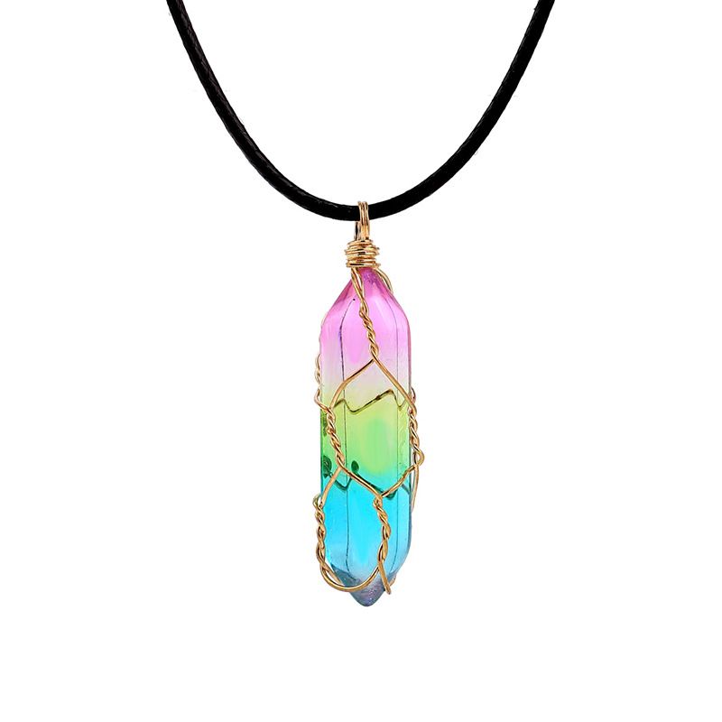 Women's Transparent Geometric Crystal Necklace