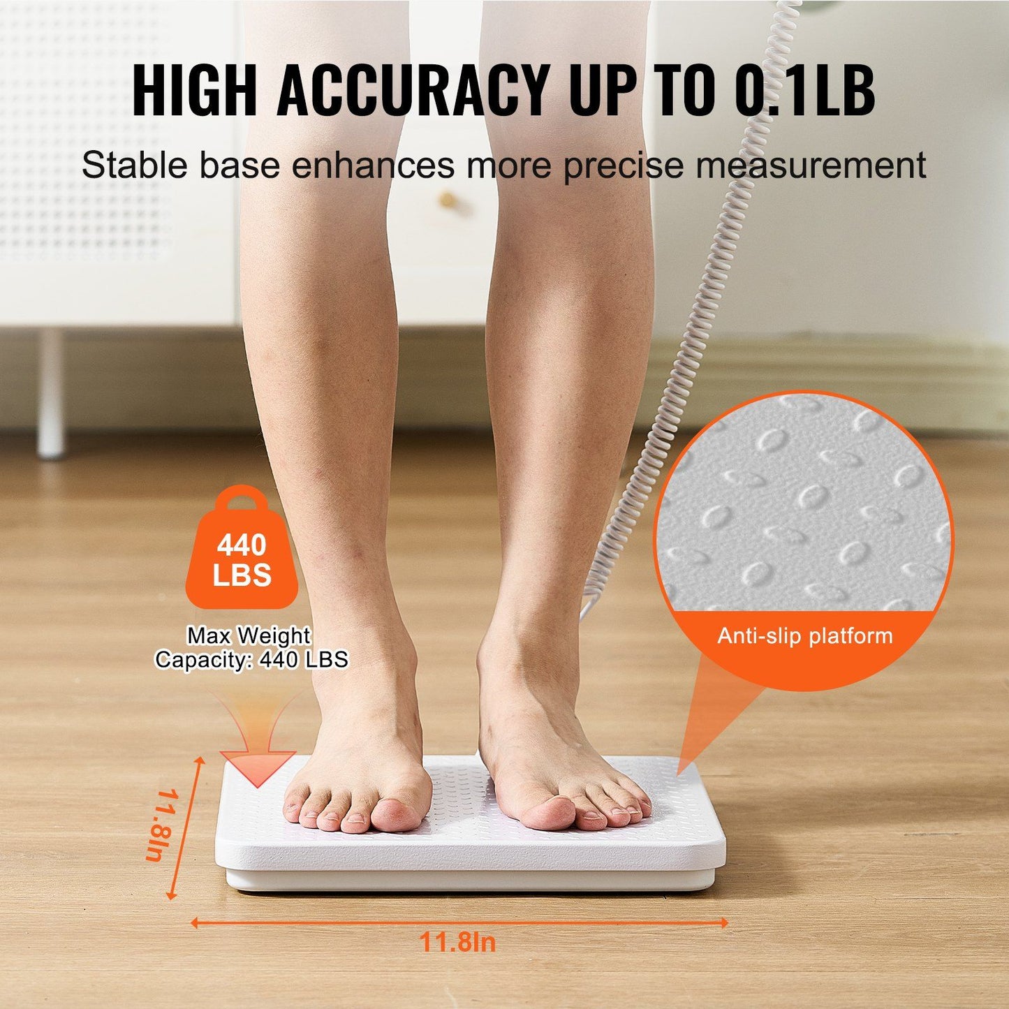 Portable Medical Scale Digital Physician Scale for Weighing 440LB Capacity