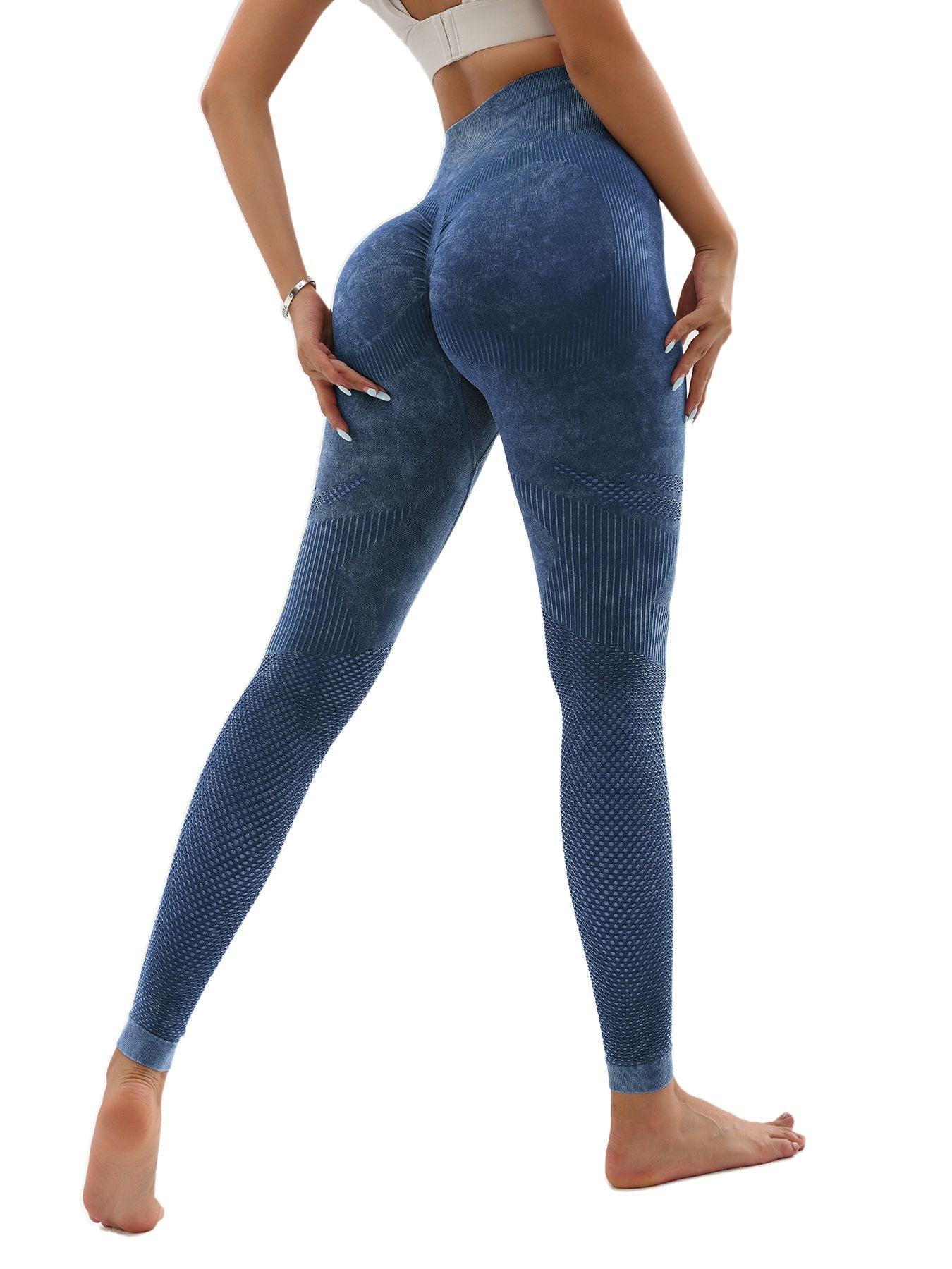 Women's Hollow Wide Band, High Waist Sports Leggings