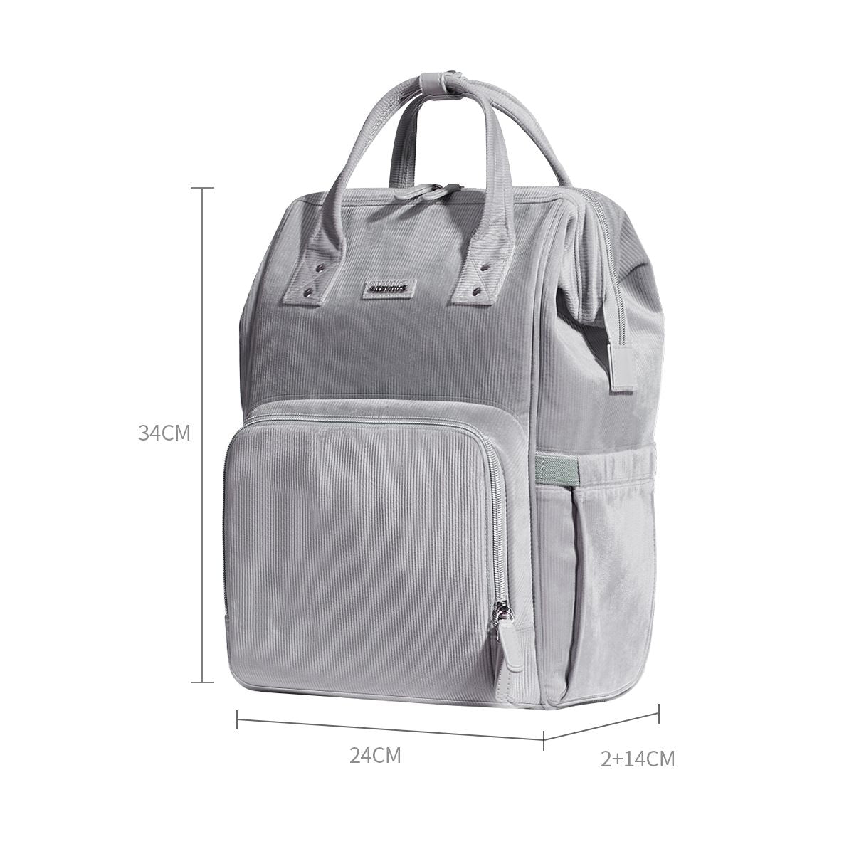 Velvet Stitching Diaper Bag Backpack
