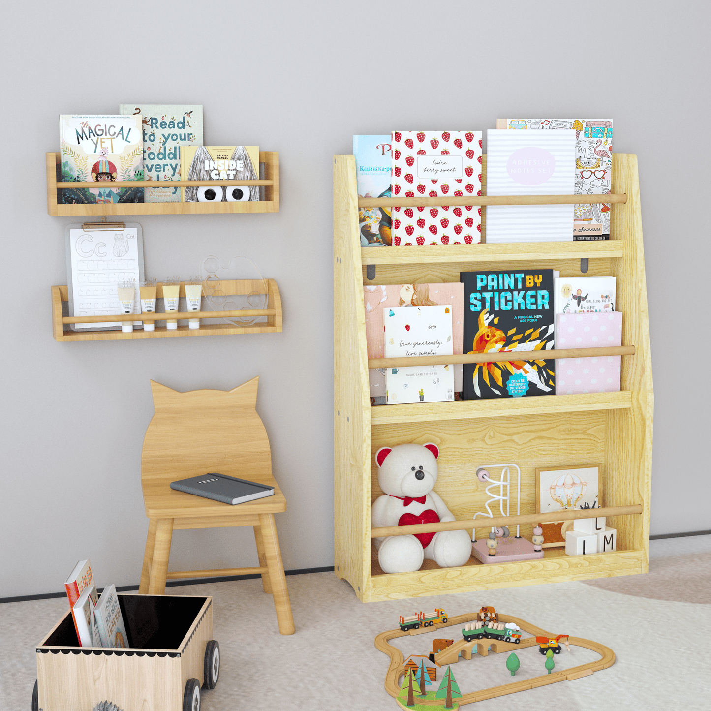 3 Tier Kids Book Shelf, Kids Book Rack