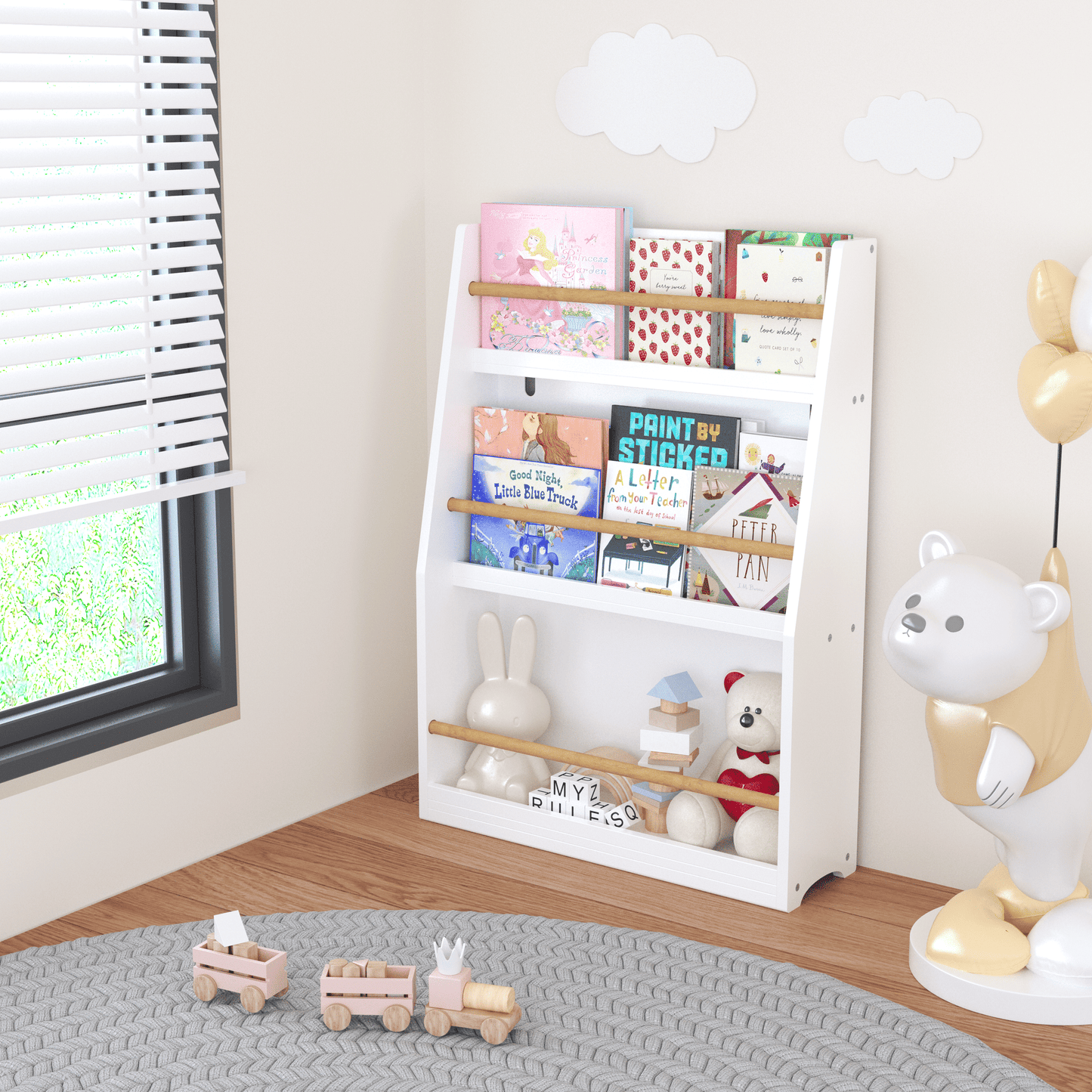 3 Tier Kids Book Shelf, Kids Book Rack