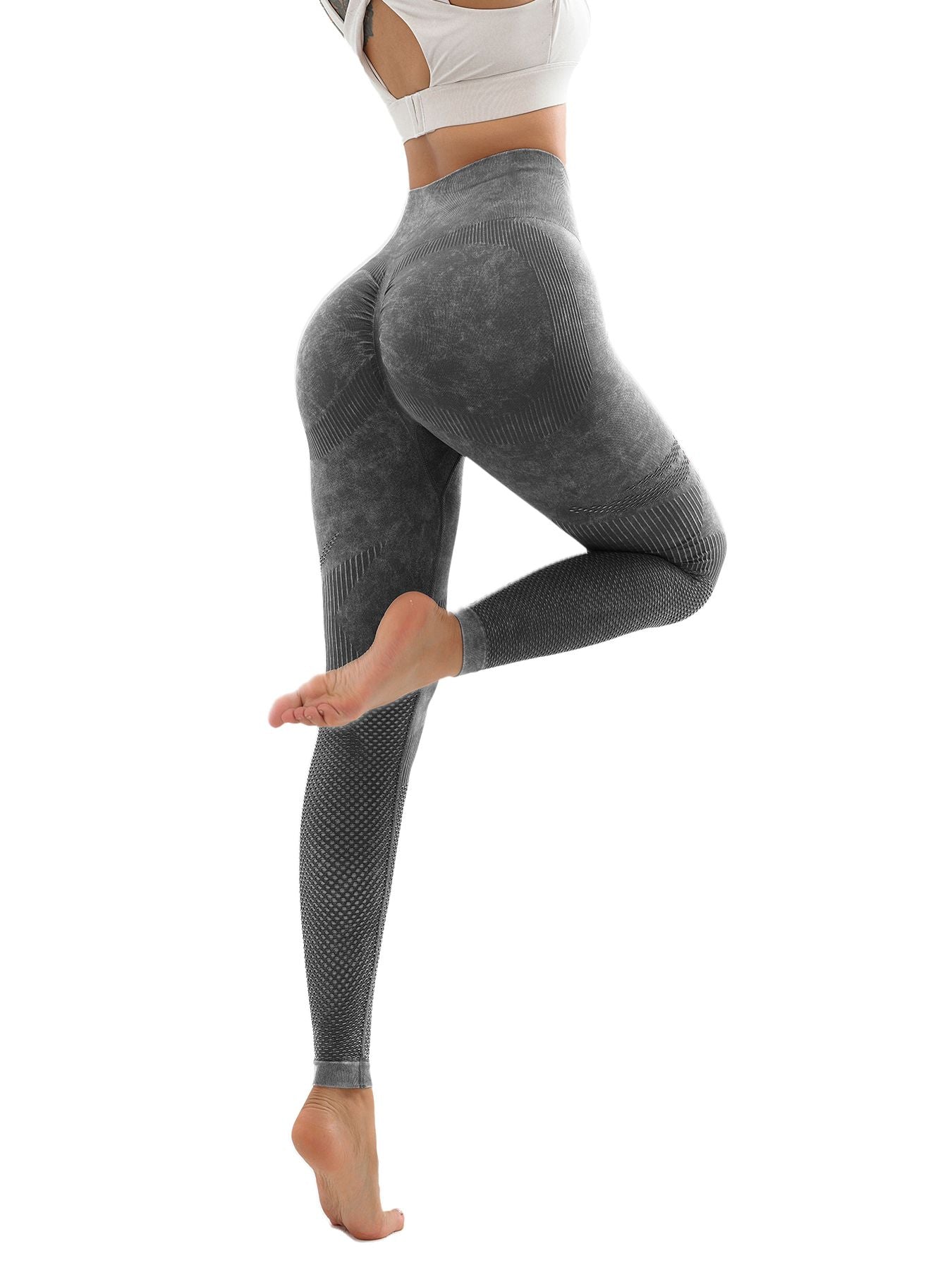 Women's Hollow Wide Band, High Waist Sports Leggings