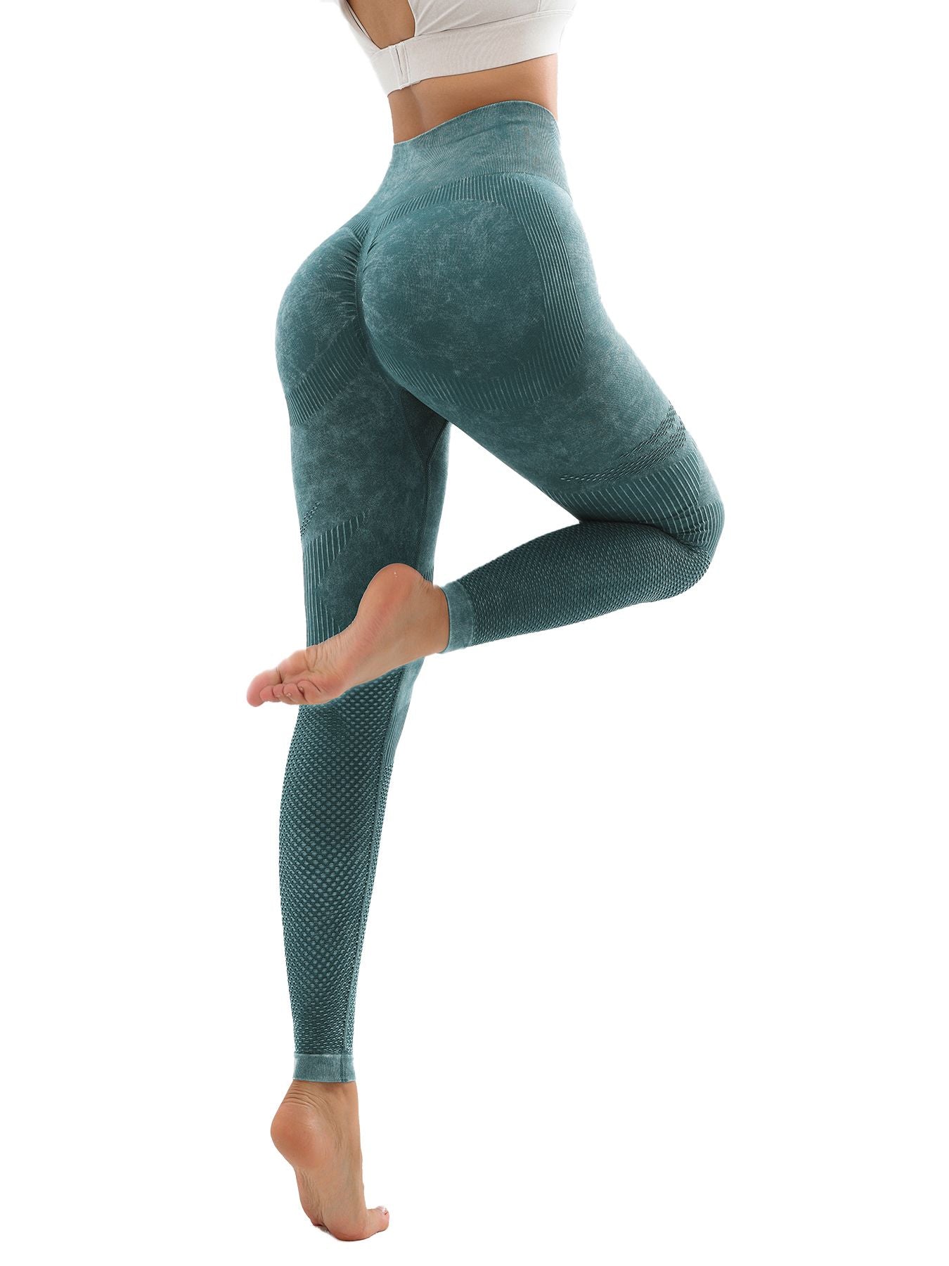 Women's Hollow Wide Band, High Waist Sports Leggings
