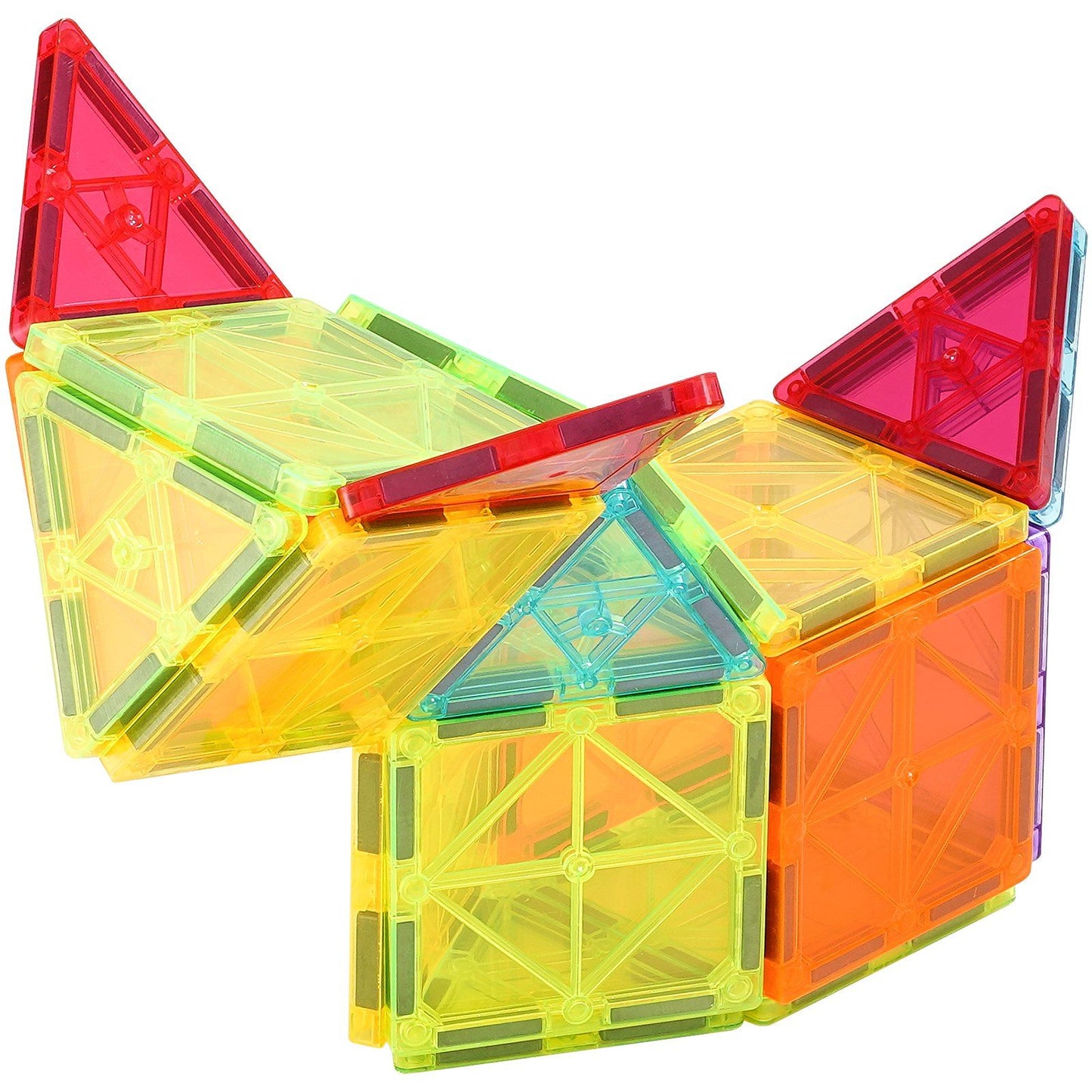 Magnetic Tiles Magnetic Building Toy 121 PCS Magnet Blocks for Kids 3D Set