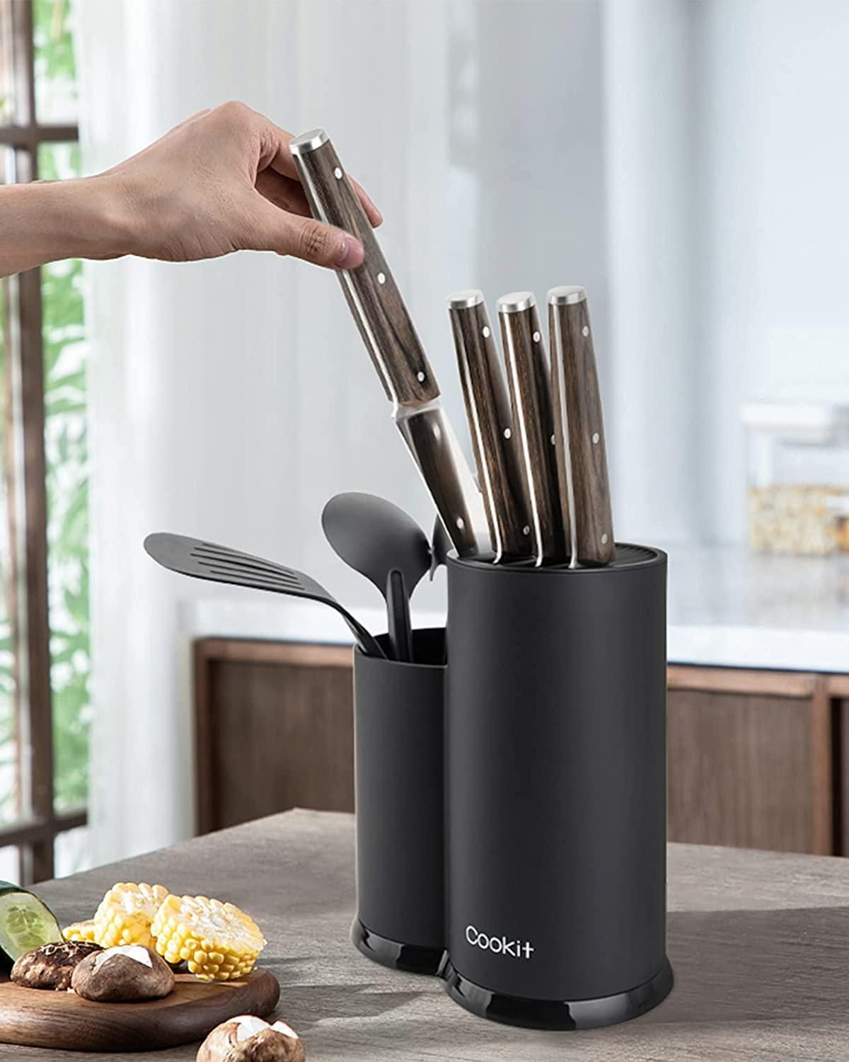 Cookit kitchen Universal Knife Holder WITHOUT Knives; Detachable Knife Storage with Scissors Slot
