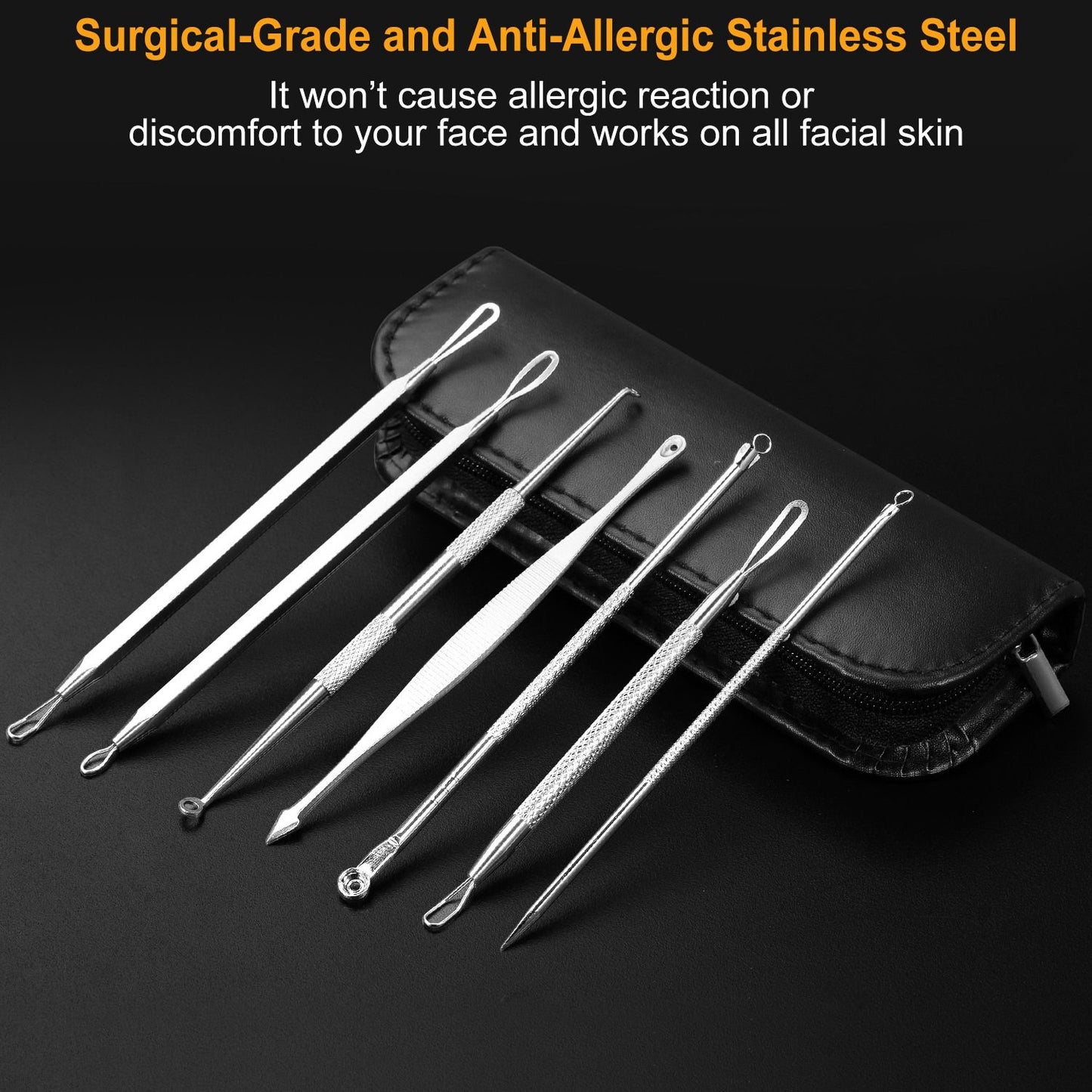 7 Pcs Blackhead Remover Kit Stainless Steel