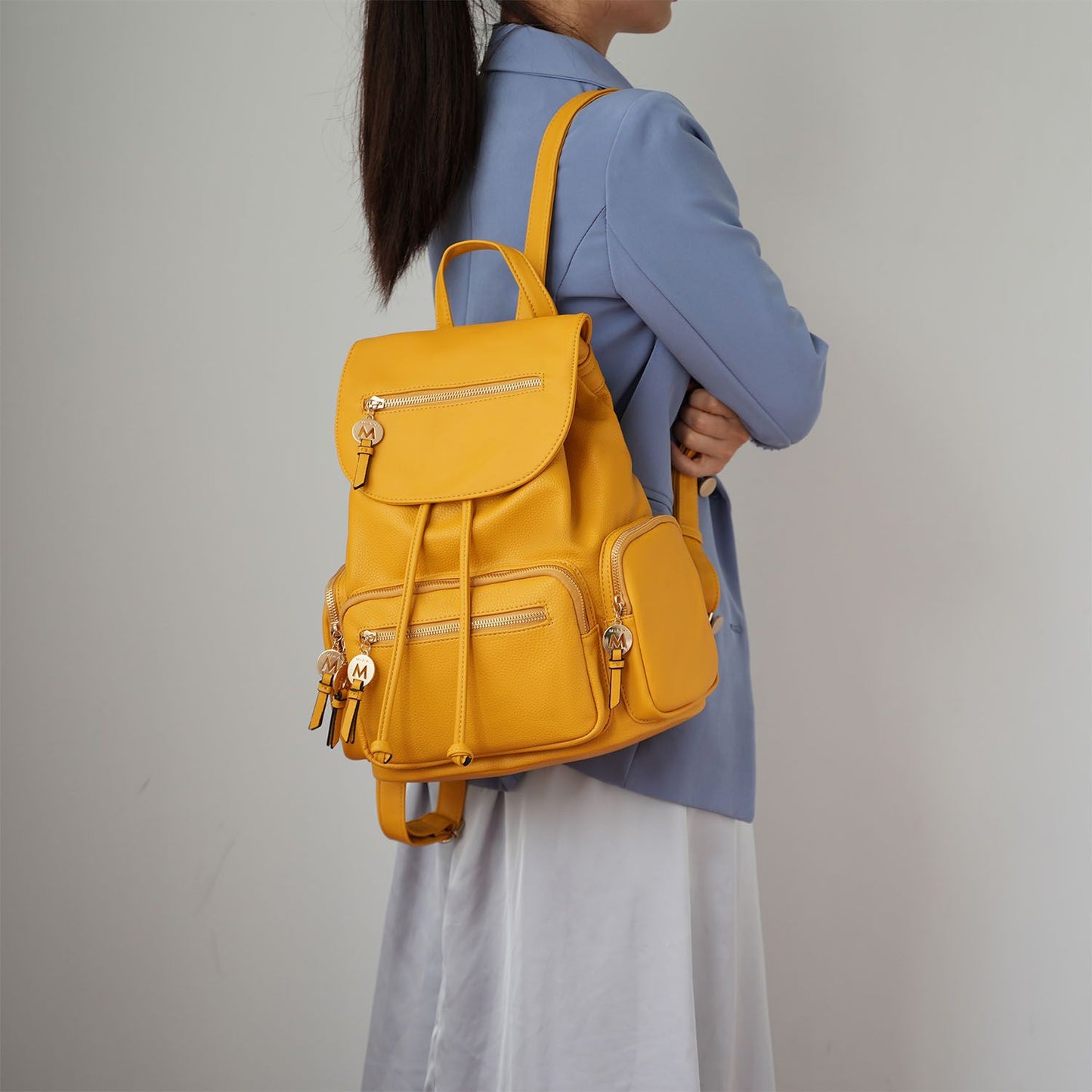 MKF Collection Ivanna Oversize Vegan-Leather Backpack Purse