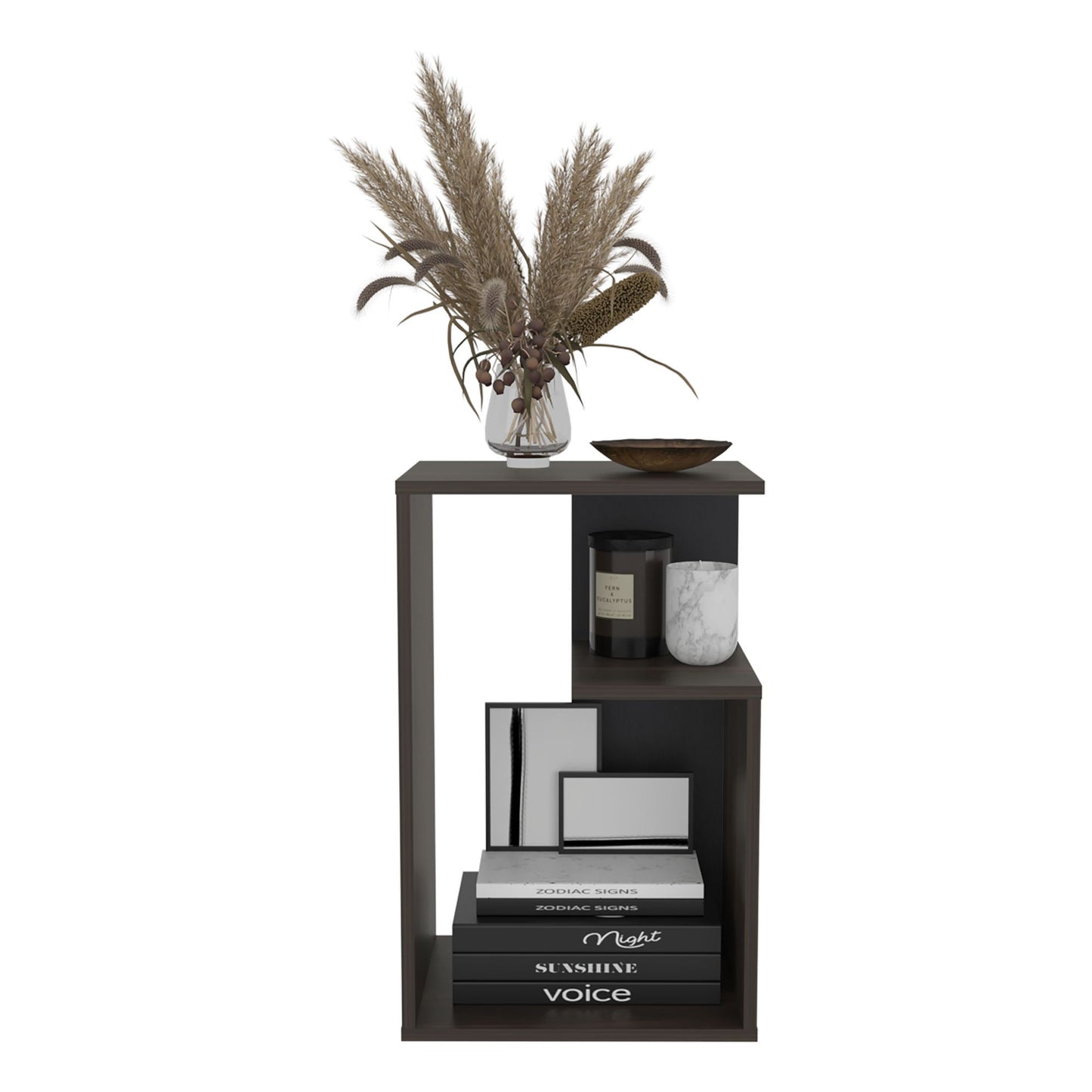 Everet 25" High 3-Tier Shelf Side Table