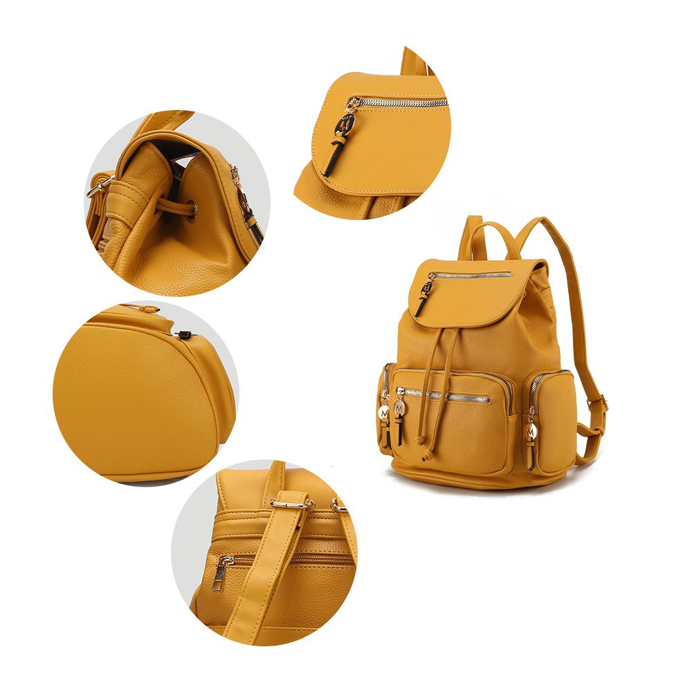 MKF Collection Ivanna Oversize Vegan-Leather Backpack Purse
