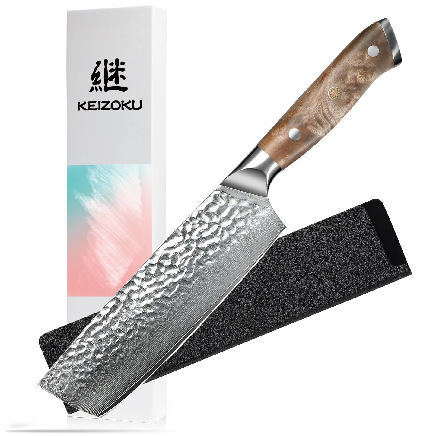 Damascus Chef Knife, Japanese Kitchen Knives Set With Full Tang G10 Handle