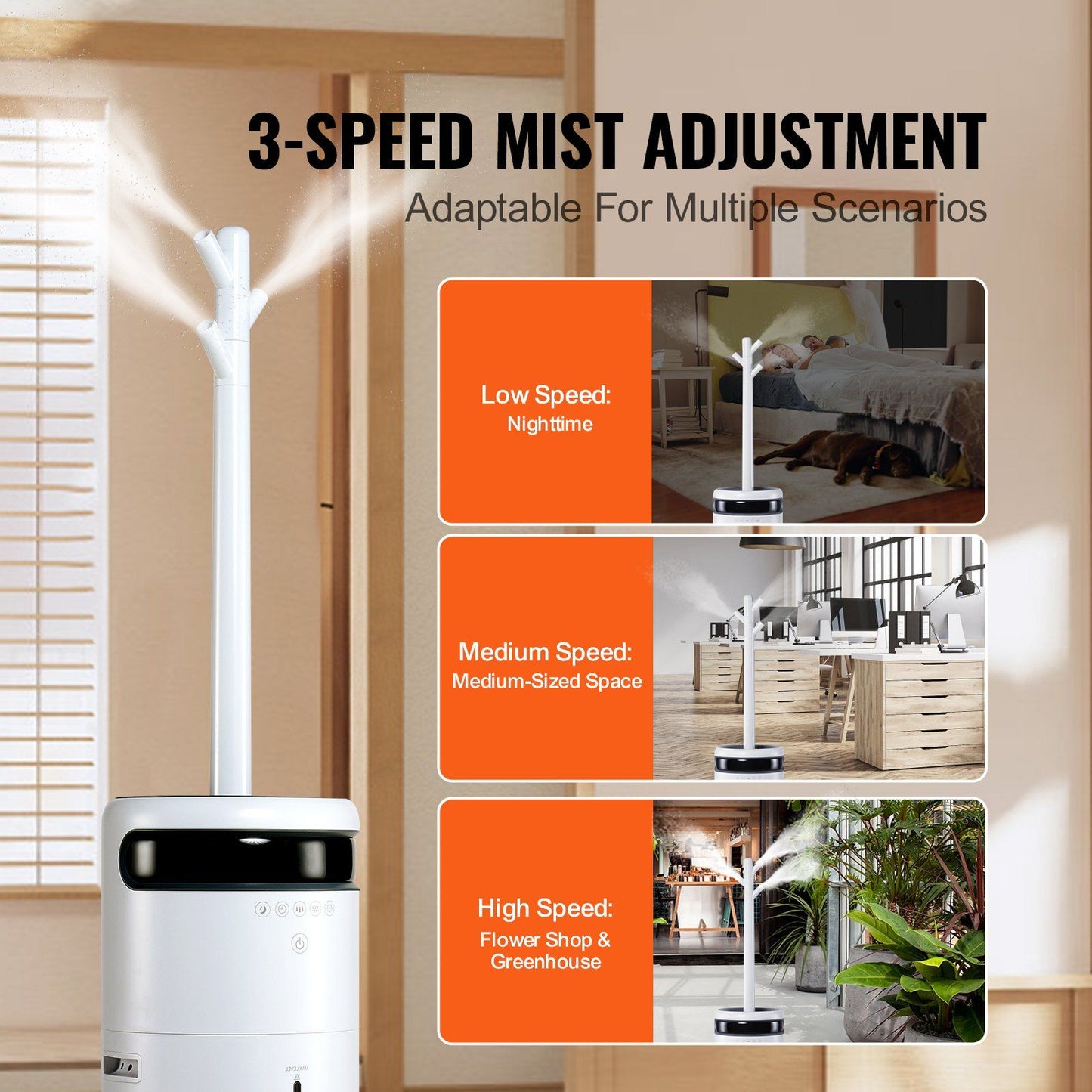 1291 sq ft, 16L Tank Humidifier for Home or Large Room