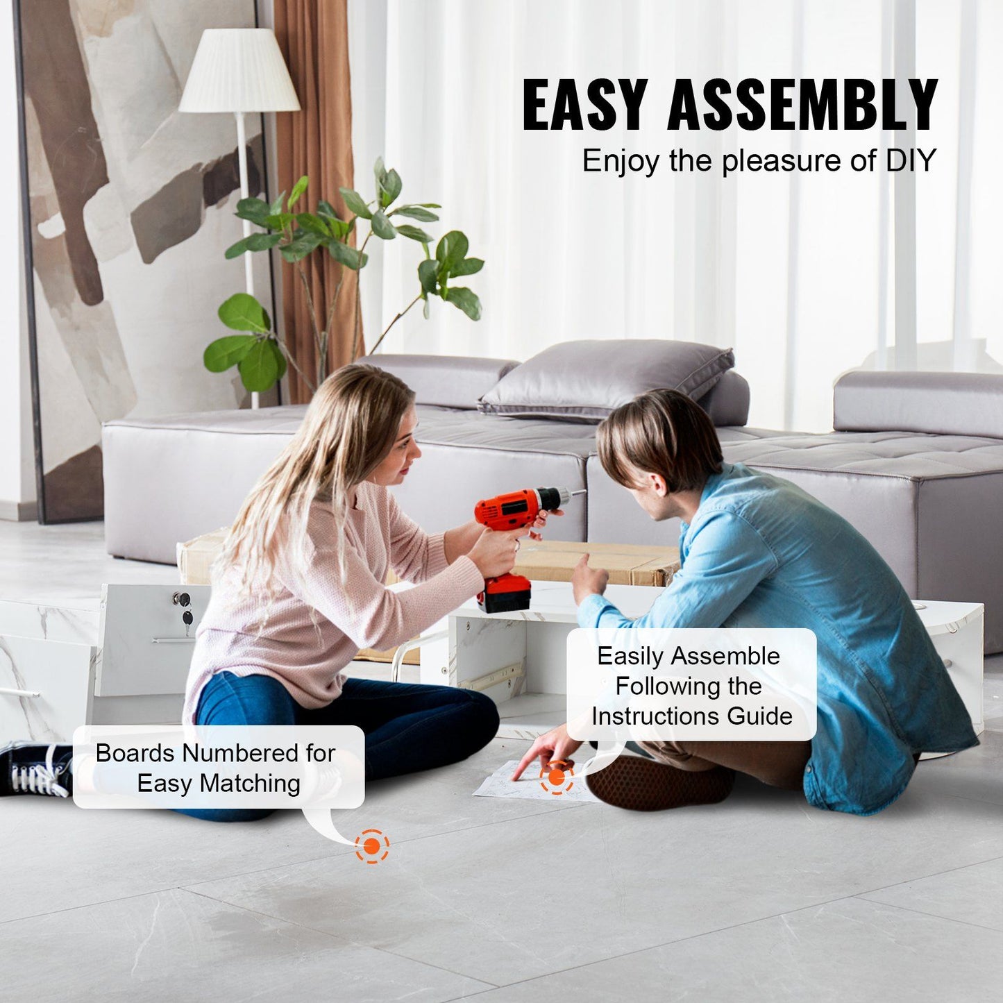 Wall Mount Styling Station, Marble White