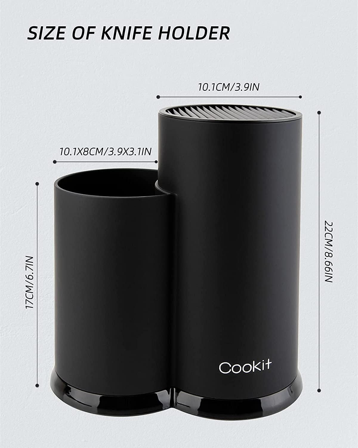 Cookit kitchen Universal Knife Holder WITHOUT Knives; Detachable Knife Storage with Scissors Slot